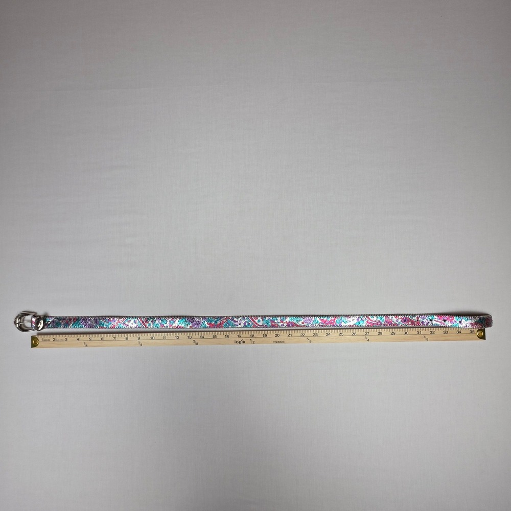Motion East Western Paisley Belt Women ML Multicolor Metallic Made in USA - Picture 4 of 5